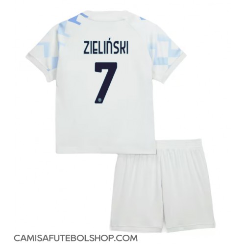Camisa de time de futebol Inter Milan Piotr Zielinski #7 Replicas 2º Equipamento Infantil 2025-26 Manga Curta (+ Calças curtas)